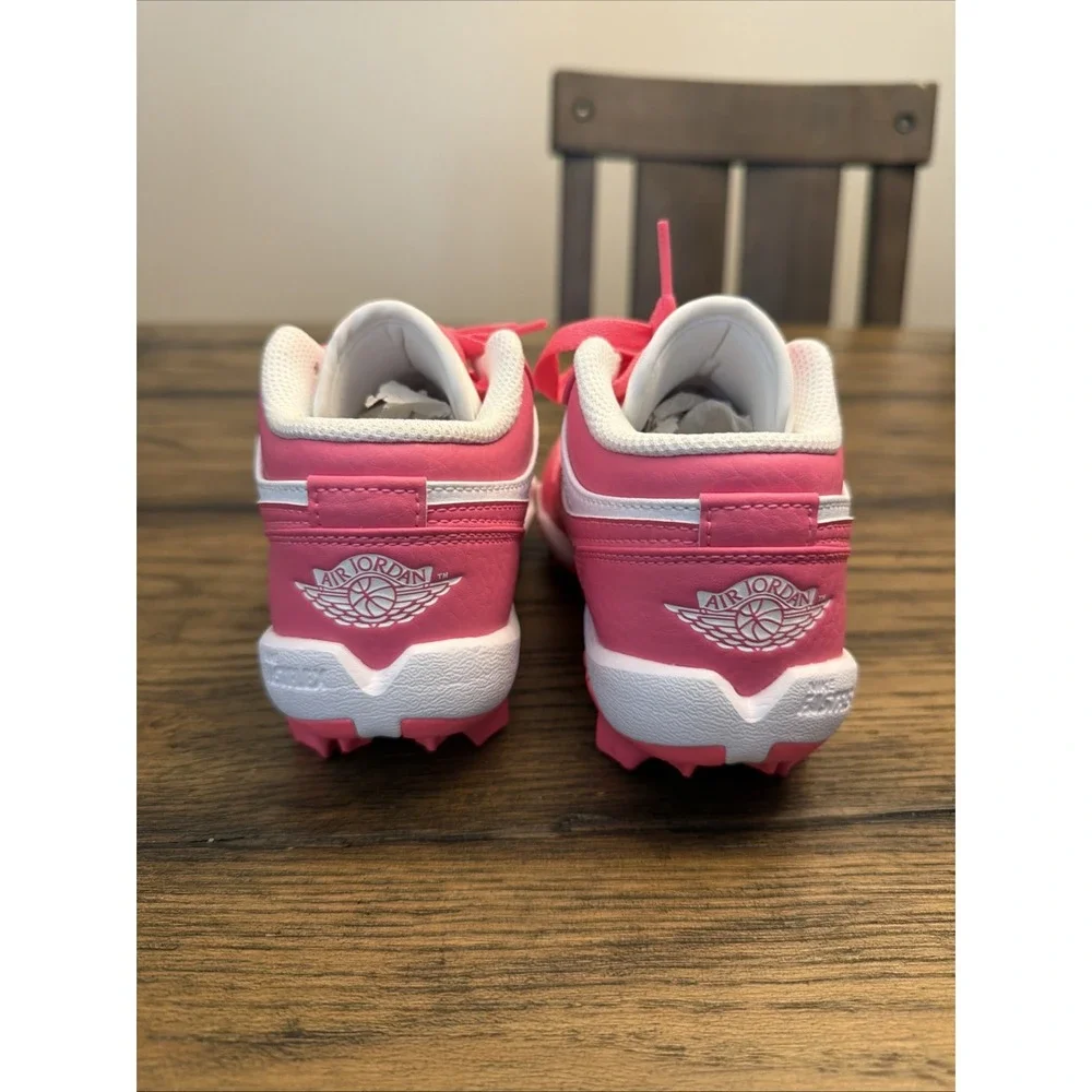 Jordan 1 Low Youth Multisport Cleat Pink 13C HF6885-102 Football Baseball